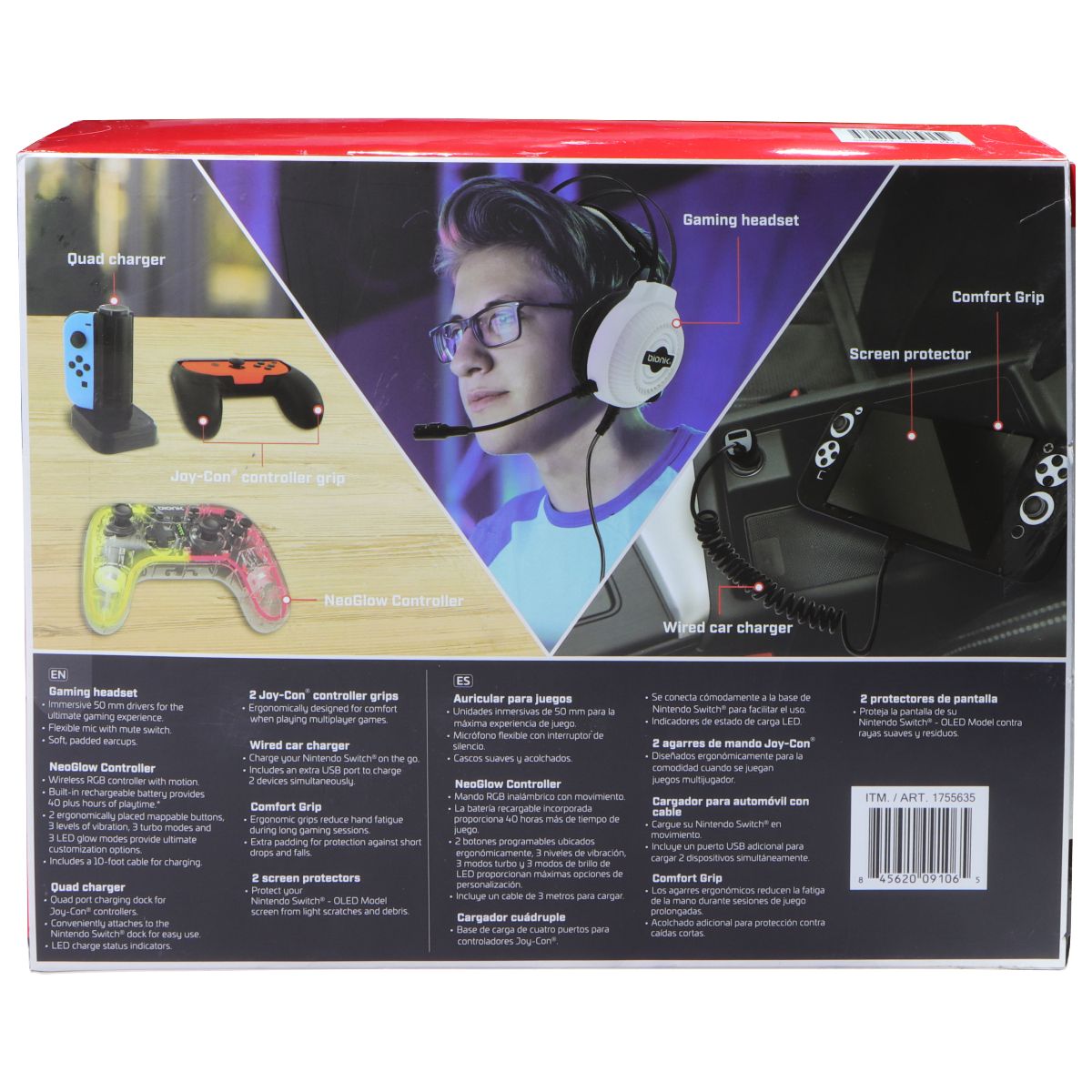 bionik Pro Kit+ for Nintendo Switch - OLED Model Gaming/Console - Accessory Bundles bionik - Simple Cell Bulk Wholesale Pricing - USA Seller