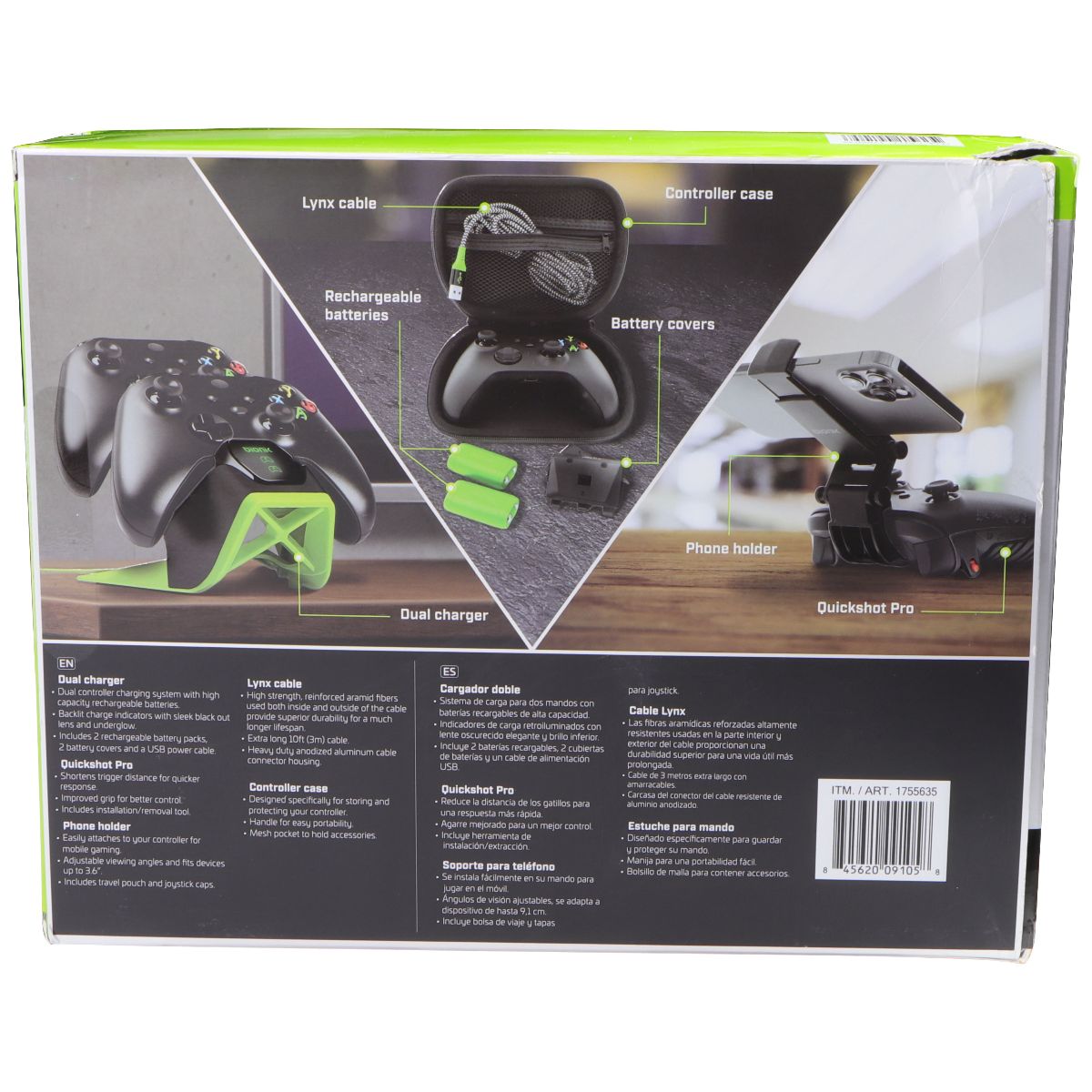 bionik Pro Kit+ for XBOX Series XS - Neon Green / Black Gaming/Console - Accessory Bundles bionik - Simple Cell Bulk Wholesale Pricing - USA Seller