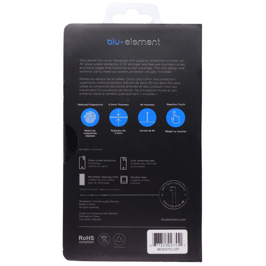 Blu Element 3D Curved Glass Screen Protector for TCL 20 Pro 5G - Clear Cell Phone - Screen Protectors Blu Element - Simple Cell Bulk Wholesale Pricing - USA Seller