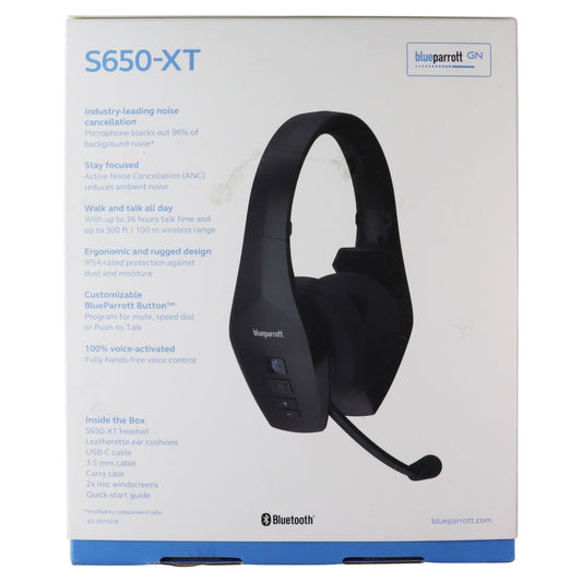 BlueParrott S650-XT Bluetooth Wireless Headphones with Mic - Black Cell Phone - Headsets BlueParrott - Simple Cell Bulk Wholesale Pricing - USA Seller