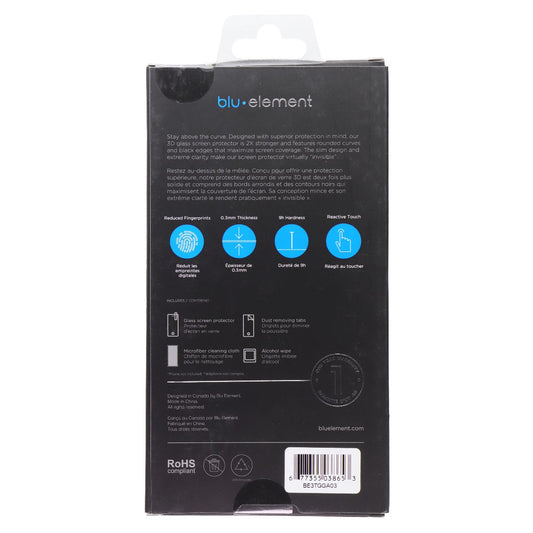 BLU Element 3D Curved Glass Screen Protector for Galaxy A03s - Clear Cell Phone - Screen Protectors Blu Element - Simple Cell Bulk Wholesale Pricing - USA Seller