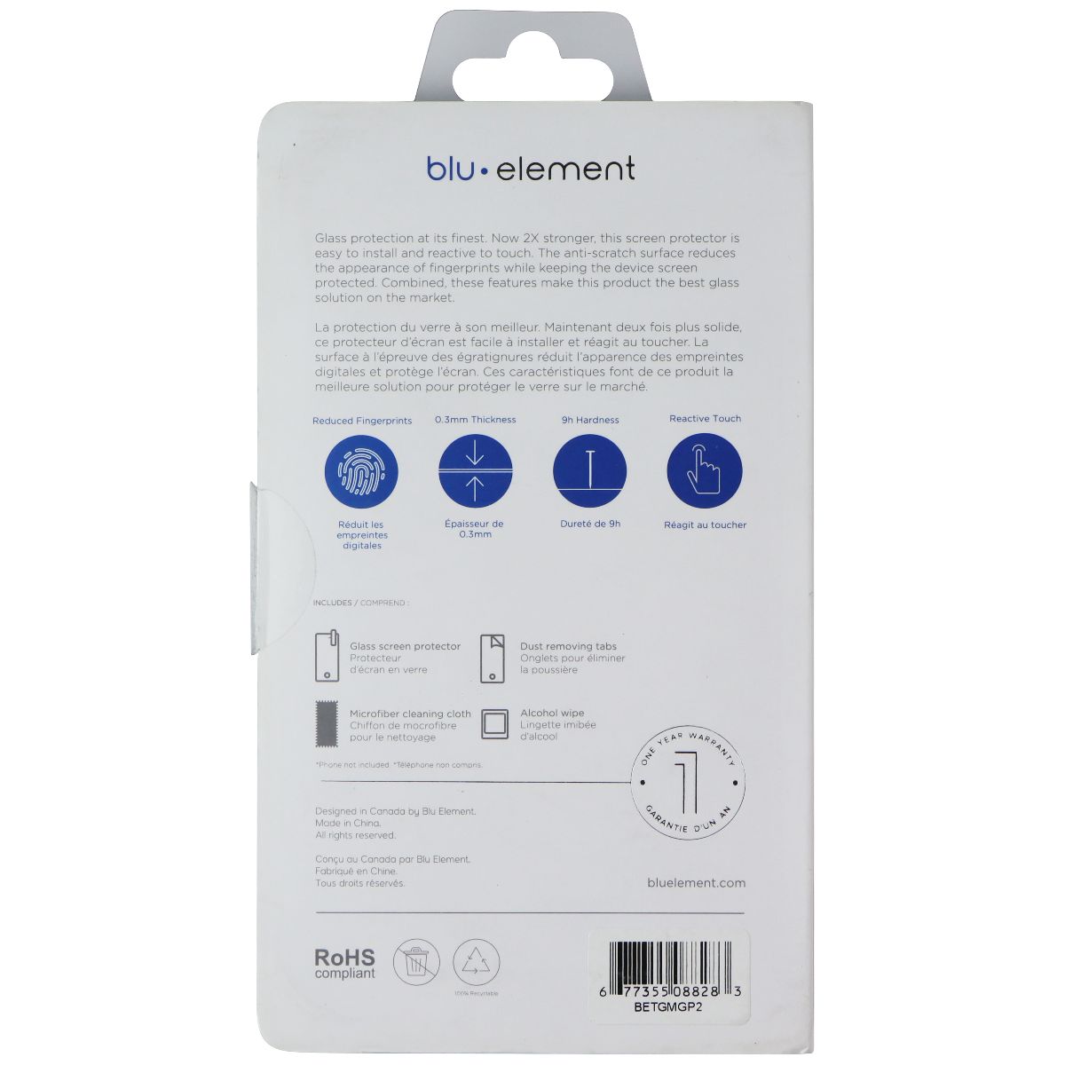 Blu Element Tempered Glass Screen Protector for Moto G Power 5G 2021 Cell Phone - Screen Protectors Blu Element - Simple Cell Bulk Wholesale Pricing - USA Seller