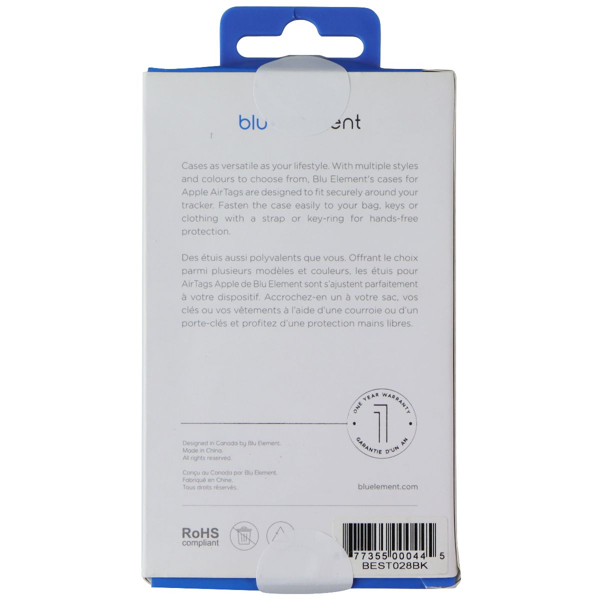 Blu Element Gel Skin AirTag Case with Spring O Ring - Black Cell Phone - Other Accessories Blu Element - Simple Cell Bulk Wholesale Pricing - USA Seller