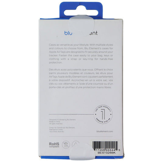 Blu Element Gel Skin AirTag Case with Spring O Ring - Black Cell Phone - Other Accessories Blu Element - Simple Cell Bulk Wholesale Pricing - USA Seller