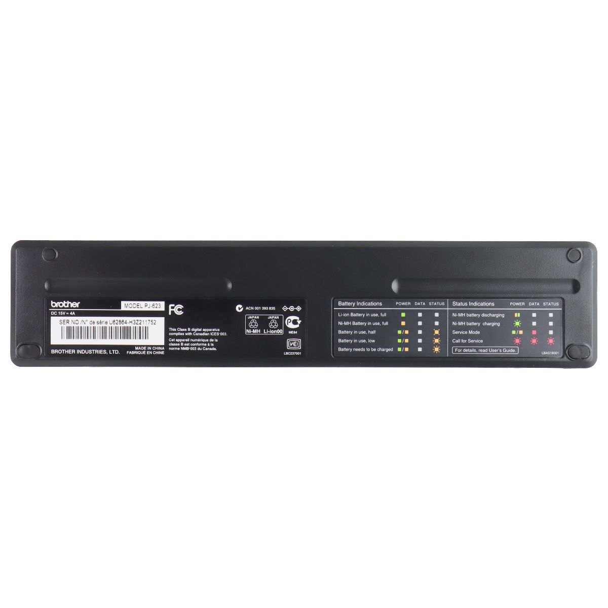Brother PocketJet 6 Plus Printer w/Power Adapter - USB - 300dpi/Black (PJ-623) Office Equipment - Printers Brother - Simple Cell Bulk Wholesale Pricing - USA Seller