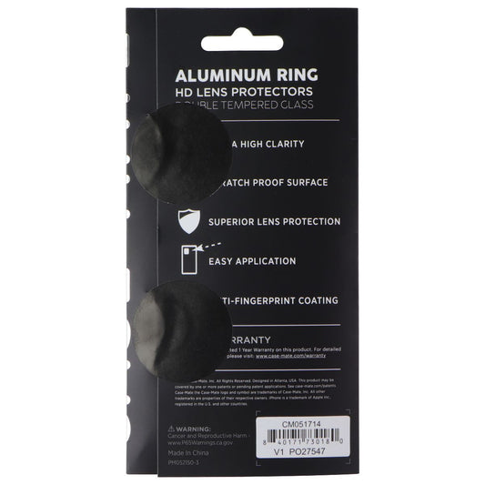 Case-Mate Aluminum Ring HD Lens Protectors for iPhone 15 Pro / Pro Max - Twinkle Cell Phone - Screen Protectors Case-Mate - Simple Cell Bulk Wholesale Pricing - USA Seller