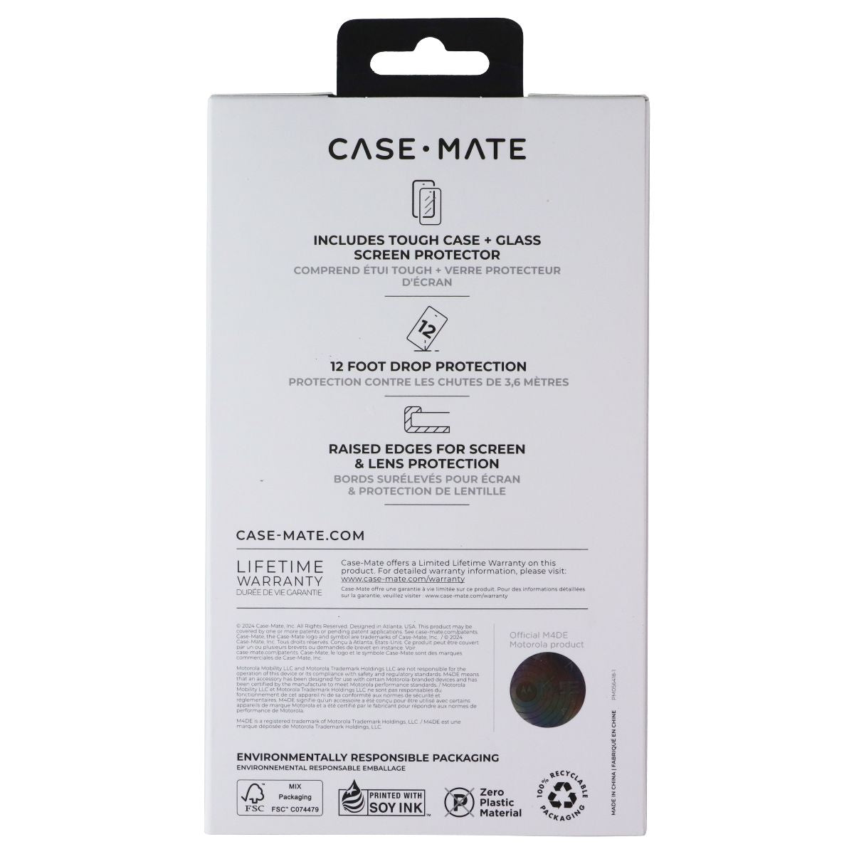 Case-Mate Tough Case & Screen Protector Bundle for Motorola Moto G 2025 - Black