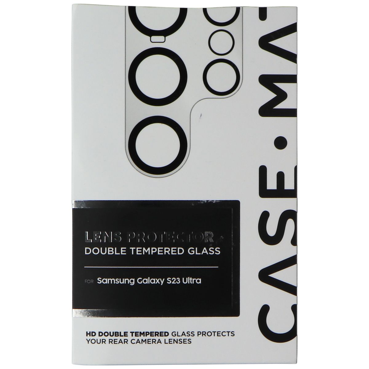 Case-Mate Lens Protector Double Tempered Glass for Samsung Galaxy S23 Ultra Cell Phone - Screen Protectors Case-Mate - Simple Cell Bulk Wholesale Pricing - USA Seller