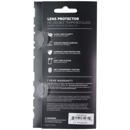 Case-Mate HD Double Tempered Glass Lens Protector for iPhone 14 Pro / 14 Pro Max Cell Phone - Screen Protectors Case-Mate - Simple Cell Bulk Wholesale Pricing - USA Seller