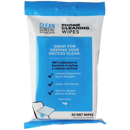 Case-Mate Clean Screenz Phone Cleaning Wipes - 10 Packs of 20 Wipes Cell Phone - Other Accessories Case-Mate - Simple Cell Bulk Wholesale Pricing - USA Seller