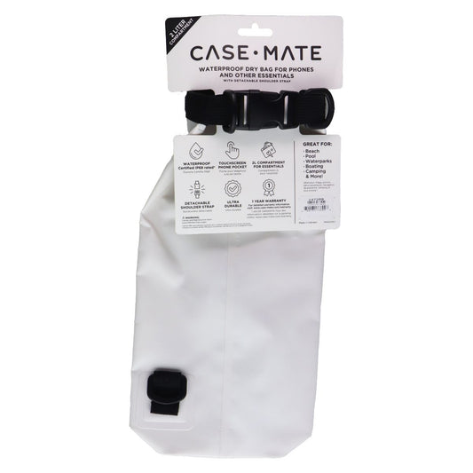 Case-Mate Waterproof Dry Bag for Phones with Detachable Shoulder Strap - White Cell Phone - Other Accessories Case-Mate - Simple Cell Bulk Wholesale Pricing - USA Seller