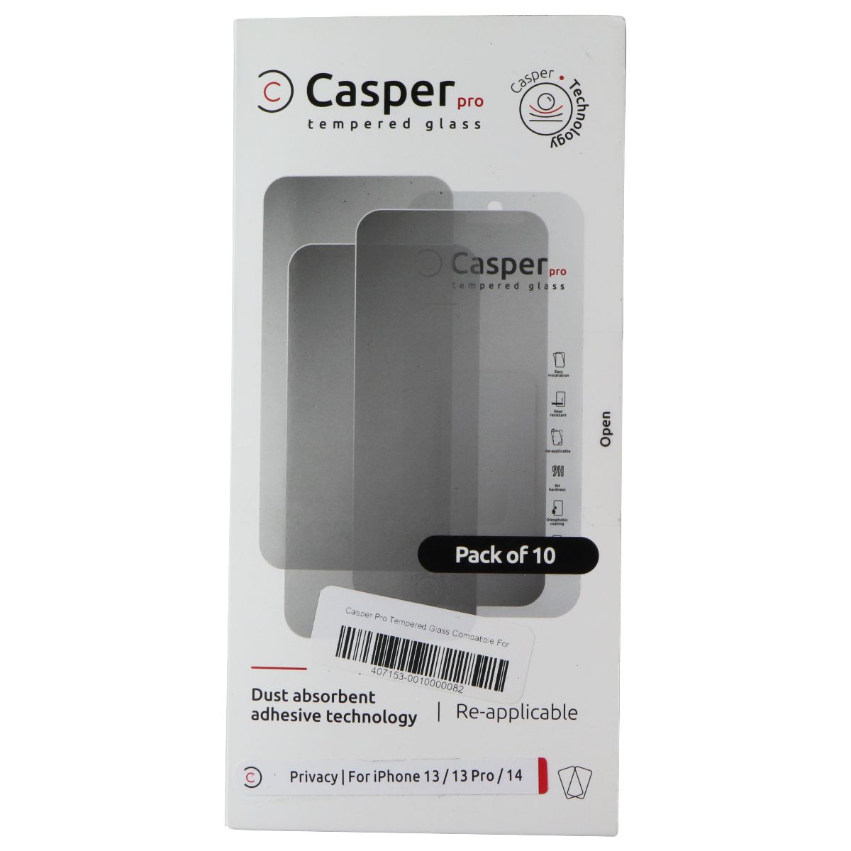 Casper Pro Tempered Glass for Apple iPhone 14/13 Pro/13 - Privacy 10 Pack Cell Phone - Screen Protectors Casper - Simple Cell Bulk Wholesale Pricing - USA Seller
