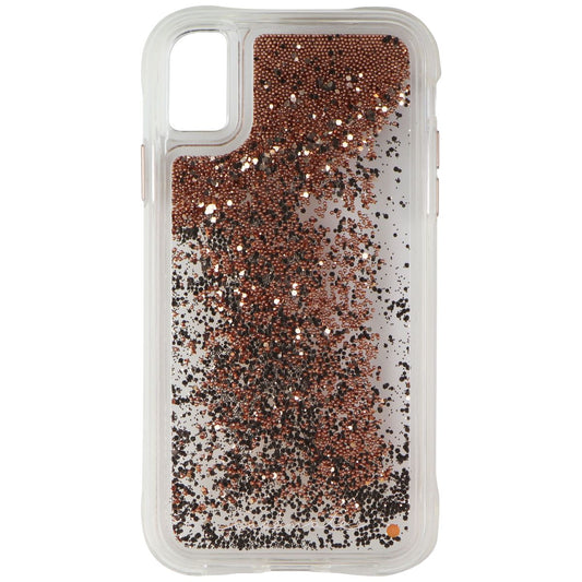 Case-Mate Waterfall Series Liquid Glitter Case for Apple iPhone XR - Gold