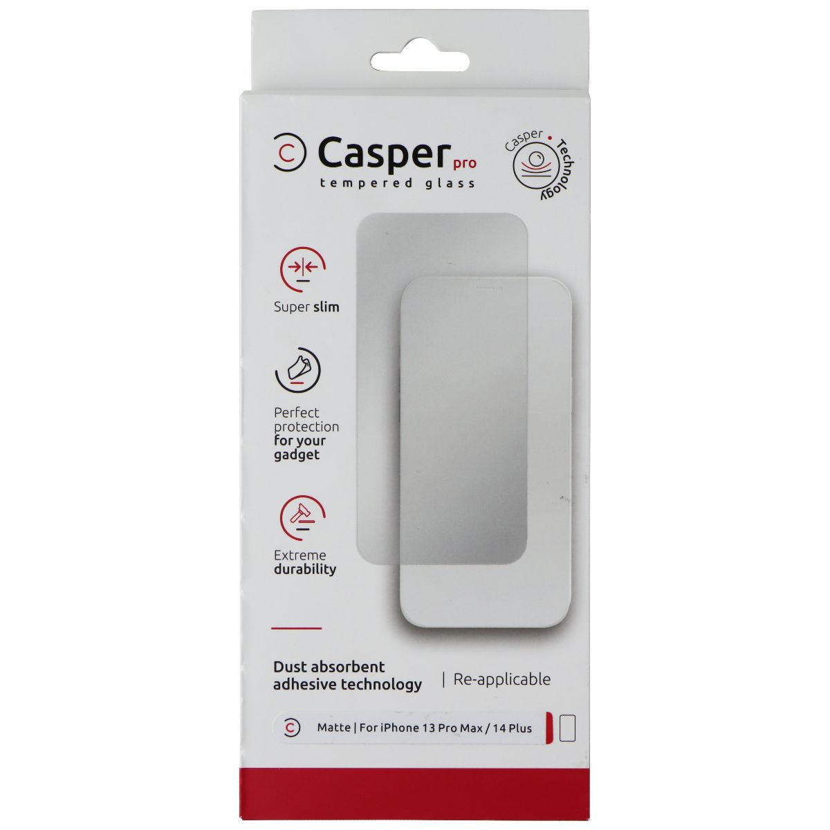 Casper Pro Tempered Glass for Apple iPhone 14 Plus/13 Pro Max - Matte Cell Phone - Screen Protectors Casper - Simple Cell Bulk Wholesale Pricing - USA Seller