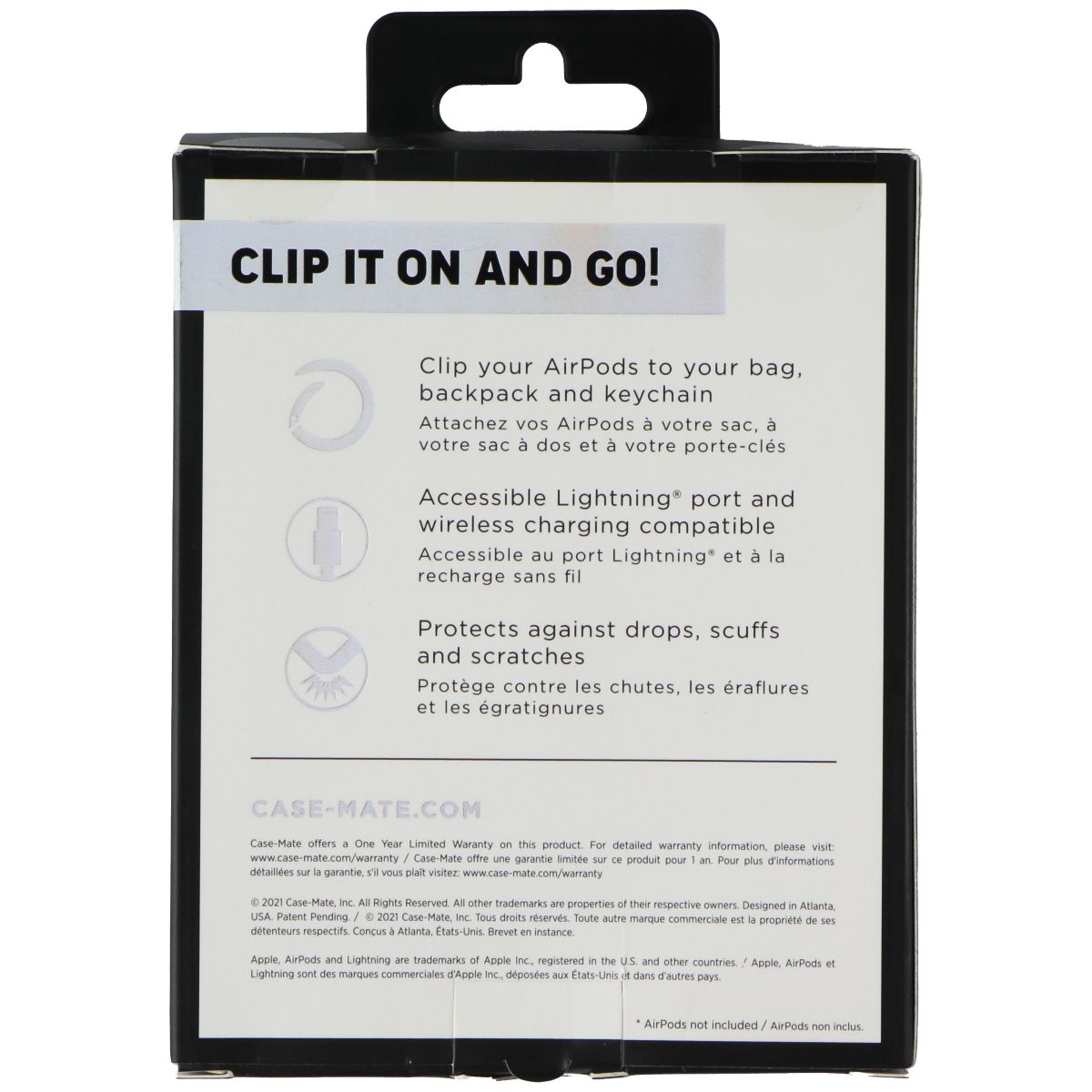 Case-Mate Case for Apple AirPods 3rd Gen with Ring Clip - Twinkle Stardust iPod, Audio Player Accessories - Other Portable Audio Accs Case-Mate - Simple Cell Bulk Wholesale Pricing - USA Seller