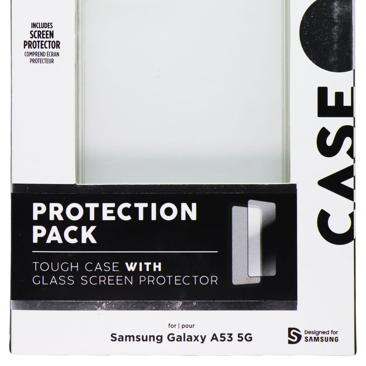 Case Mate Protection Pack for Samsung Galaxy A53 5G - Tough Case + Glass - Clear Cell Phone - Accessory Bundles Case-Mate - Simple Cell Bulk Wholesale Pricing - USA Seller