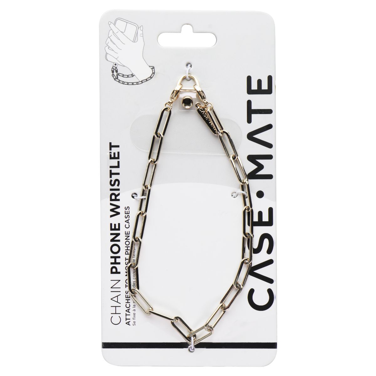 Case-Mate Detachable Chain Phone Wristlet for Smartphone Cases - Gold Cell Phone - Armbands Case-Mate - Simple Cell Bulk Wholesale Pricing - USA Seller