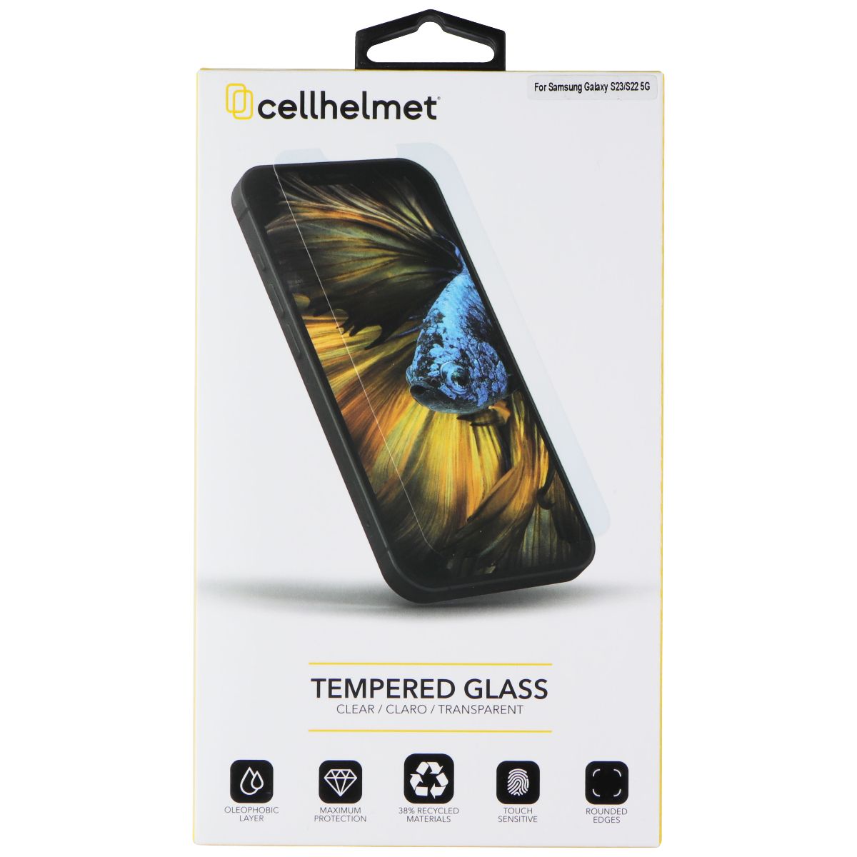 CellHelmet Tempered Glass for Samsung Galaxy S23/ S22 5G - Clear Cell Phone - Screen Protectors CellHelmet - Simple Cell Bulk Wholesale Pricing - USA Seller
