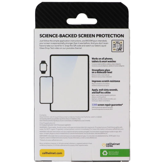 CellHelmet Liquid Glass 300 Screen Protector - Clear .5mL Cell Phone - Screen Protectors CellHelmet - Simple Cell Bulk Wholesale Pricing - USA Seller