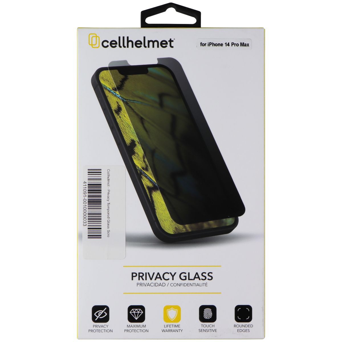 CellHelmet Privacy Glass for Apple iPhone 14 Pro Max Cell Phone - Screen Protectors CellHelmet - Simple Cell Bulk Wholesale Pricing - USA Seller