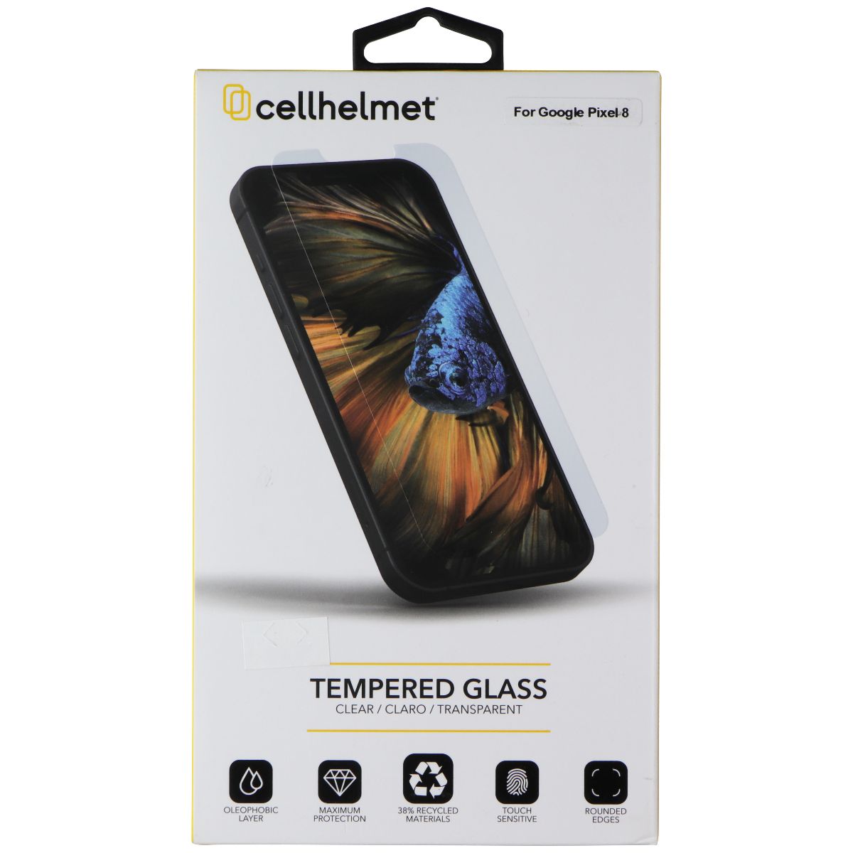 CellHelmet Tempered Glass for Google Pixel 8 - Clear Cell Phone - Screen Protectors CellHelmet - Simple Cell Bulk Wholesale Pricing - USA Seller