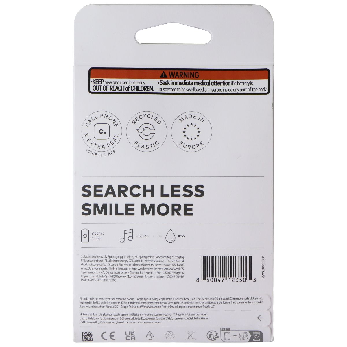 Chipolo POP Tracker Tag For Apple and Google Devices - White GPS Accessories & Tracking - Tracking Devices Chipolo - Simple Cell Bulk Wholesale Pricing - USA Seller