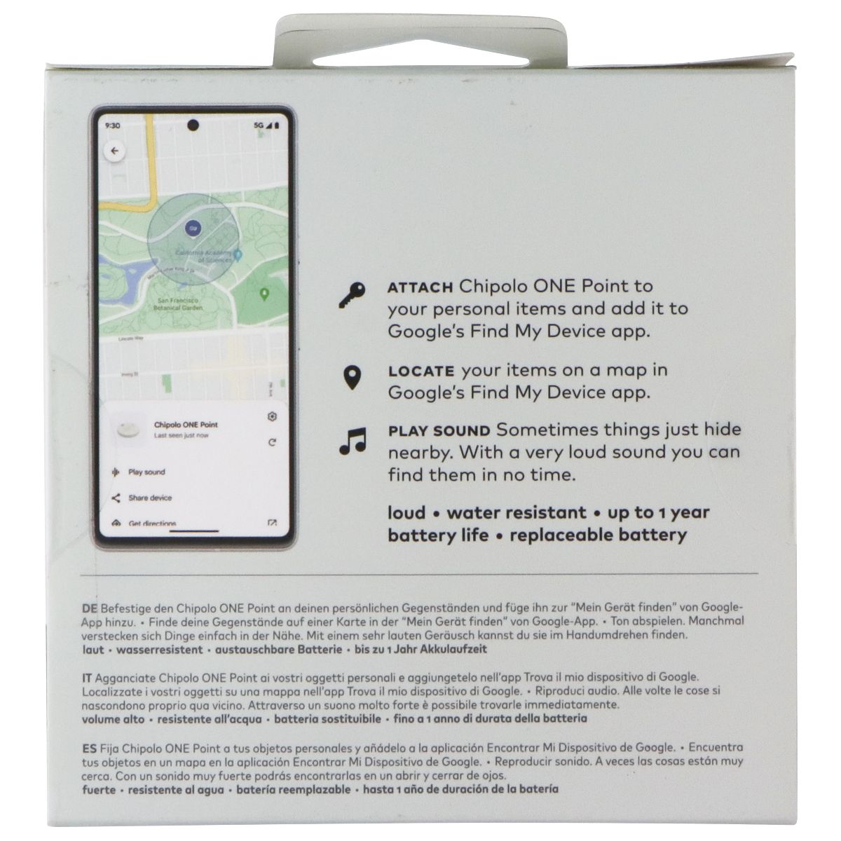 Chipolo One Point Item Finder (For Android Only) - White (C23M) GPS Accessories & Tracking - Tracking Devices Chipolo - Simple Cell Bulk Wholesale Pricing - USA Seller