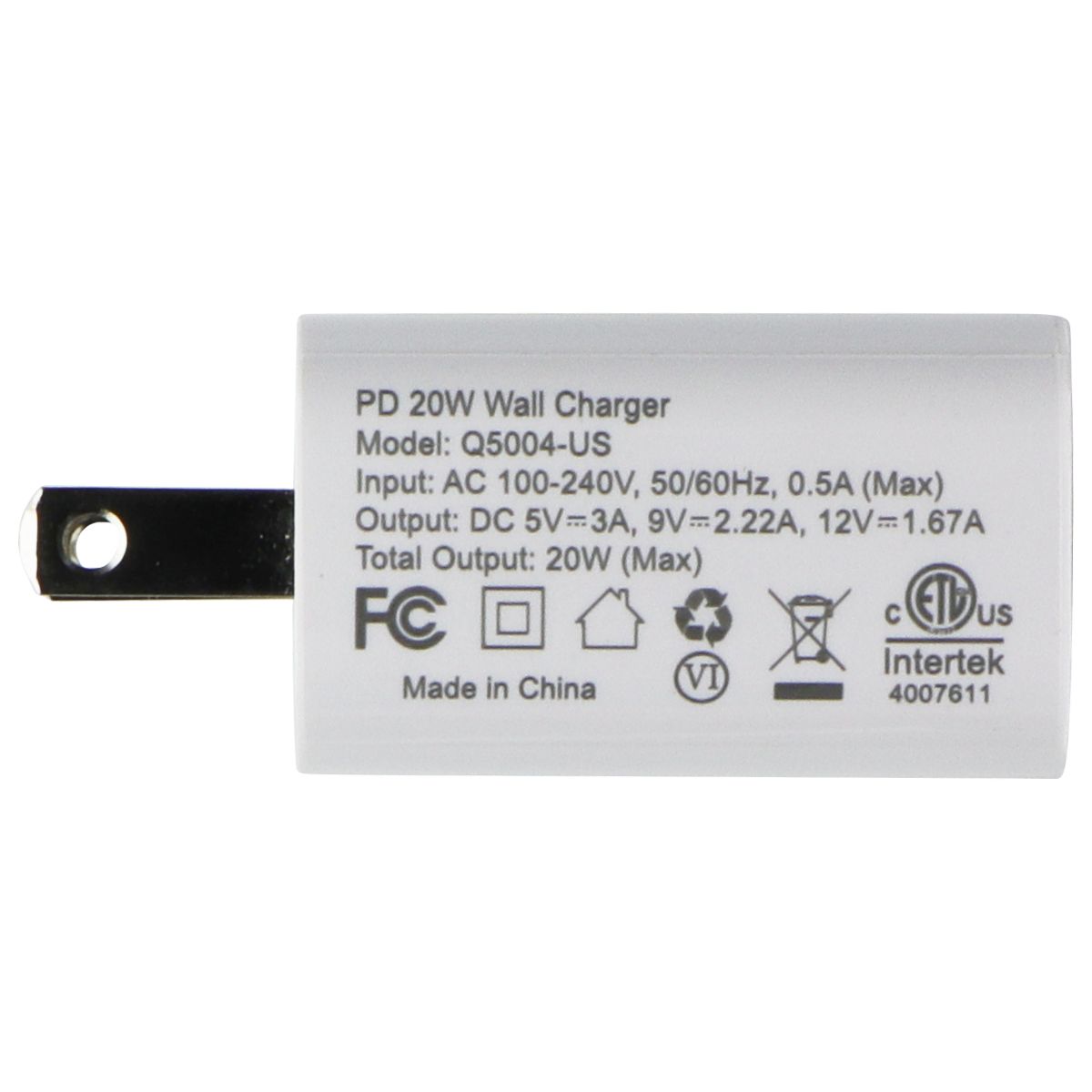 Choetech 20W USB-C PD Charger (Q5004) - White Cell Phone - Chargers & Cradles Choetech - Simple Cell Bulk Wholesale Pricing - USA Seller