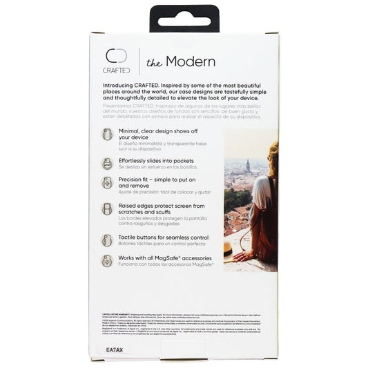 Crafted Modern Series Slim Case for MagSafe for Apple iPhone 16 - Clear