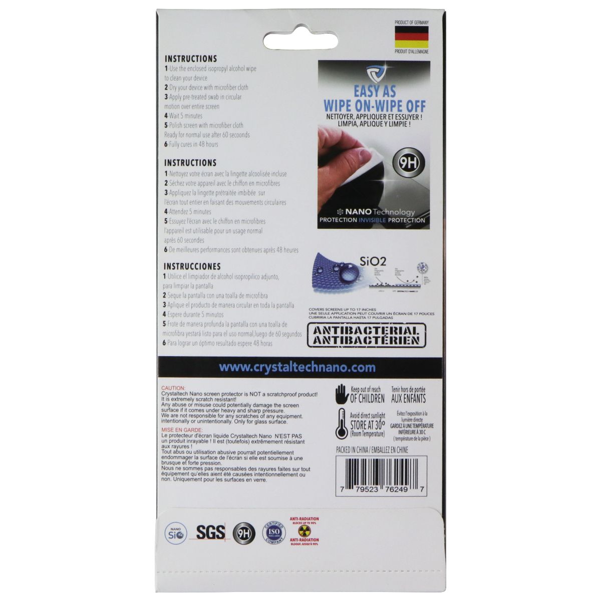 CrystalTech Nano 2.0 Liquid Screen Protector - One Size Fits All Devices Cell Phone - Screen Protectors CrystalTech - Simple Cell Bulk Wholesale Pricing - USA Seller