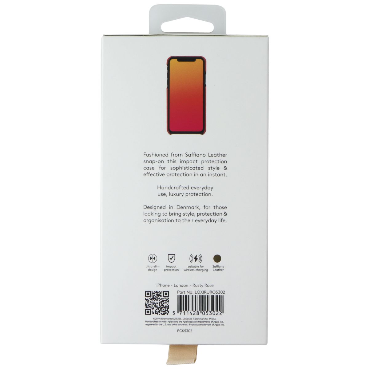 dbramante1928 MODE. London Case for Apple iPhone 11 Pro / Xs / X - Rusty Rose