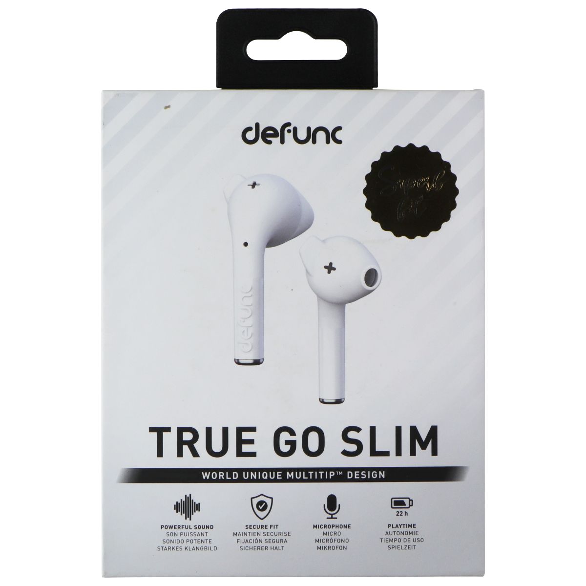Defunc True Go Slim Wireless Bluetooth Earbud Headphones - White (D4212) Portable Audio - Headphones Defunc - Simple Cell Bulk Wholesale Pricing - USA Seller