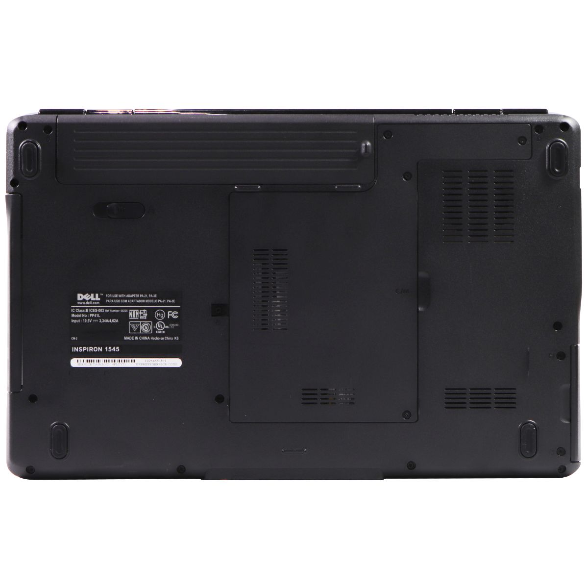 Dell Inspiron 15 (15.6-inch) Laptop (1545) Pentium T4300/500GB HDD/4GB/10 Home Laptops - PC Laptops & Netbooks Dell - Simple Cell Bulk Wholesale Pricing - USA Seller