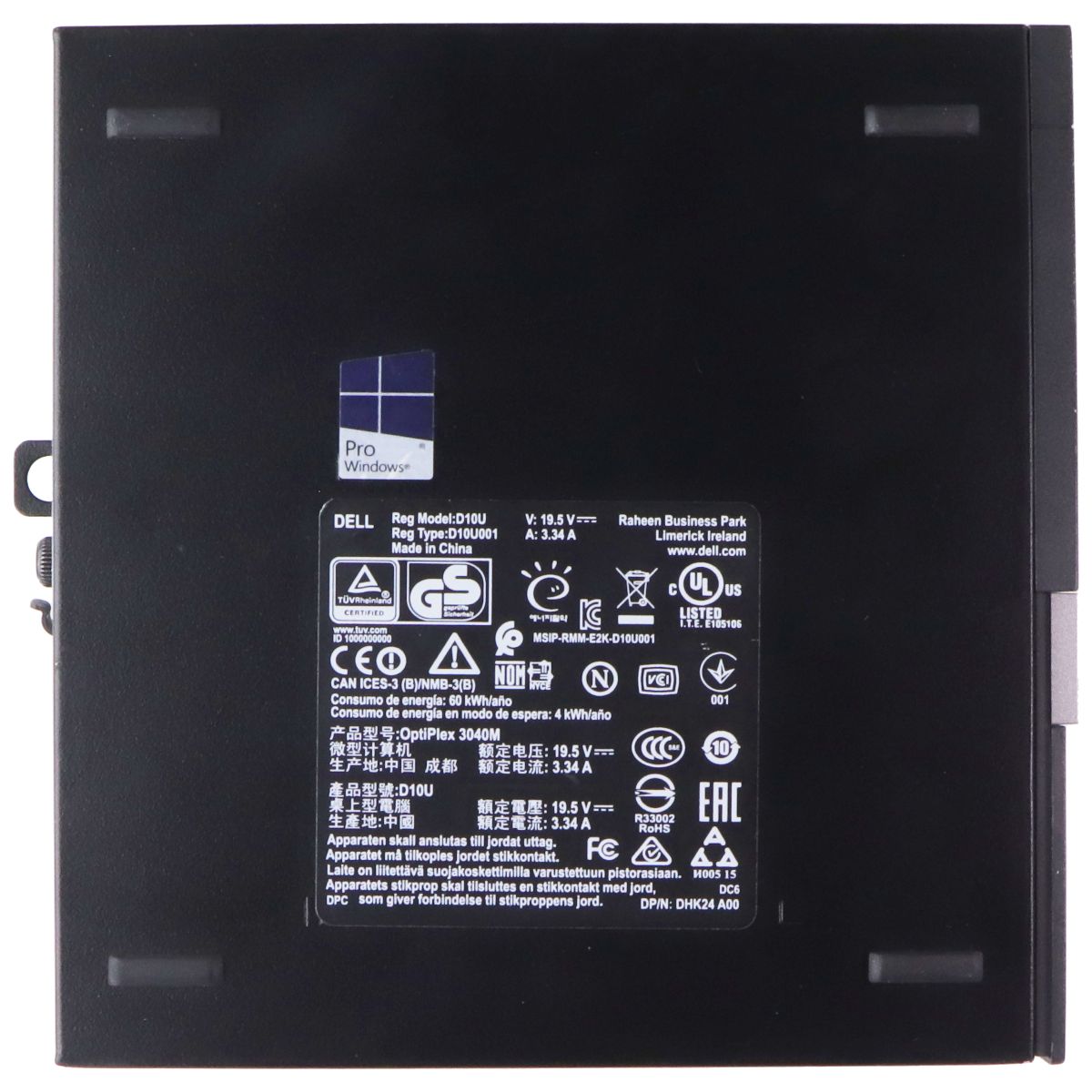 Dell Optiplex 3040 Micro Tower Desktop (D10U) i3-6100T/500GB/8GB/10 HOME PC Desktops & All-In-Ones Dell - Simple Cell Bulk Wholesale Pricing - USA Seller