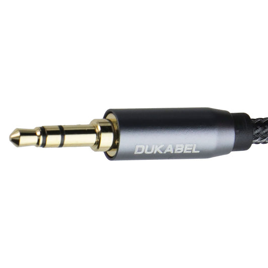 DuKabel Top Series Braided 3.5mm Male to Male AUX Cable - Gray / 26ft (DMTM800)