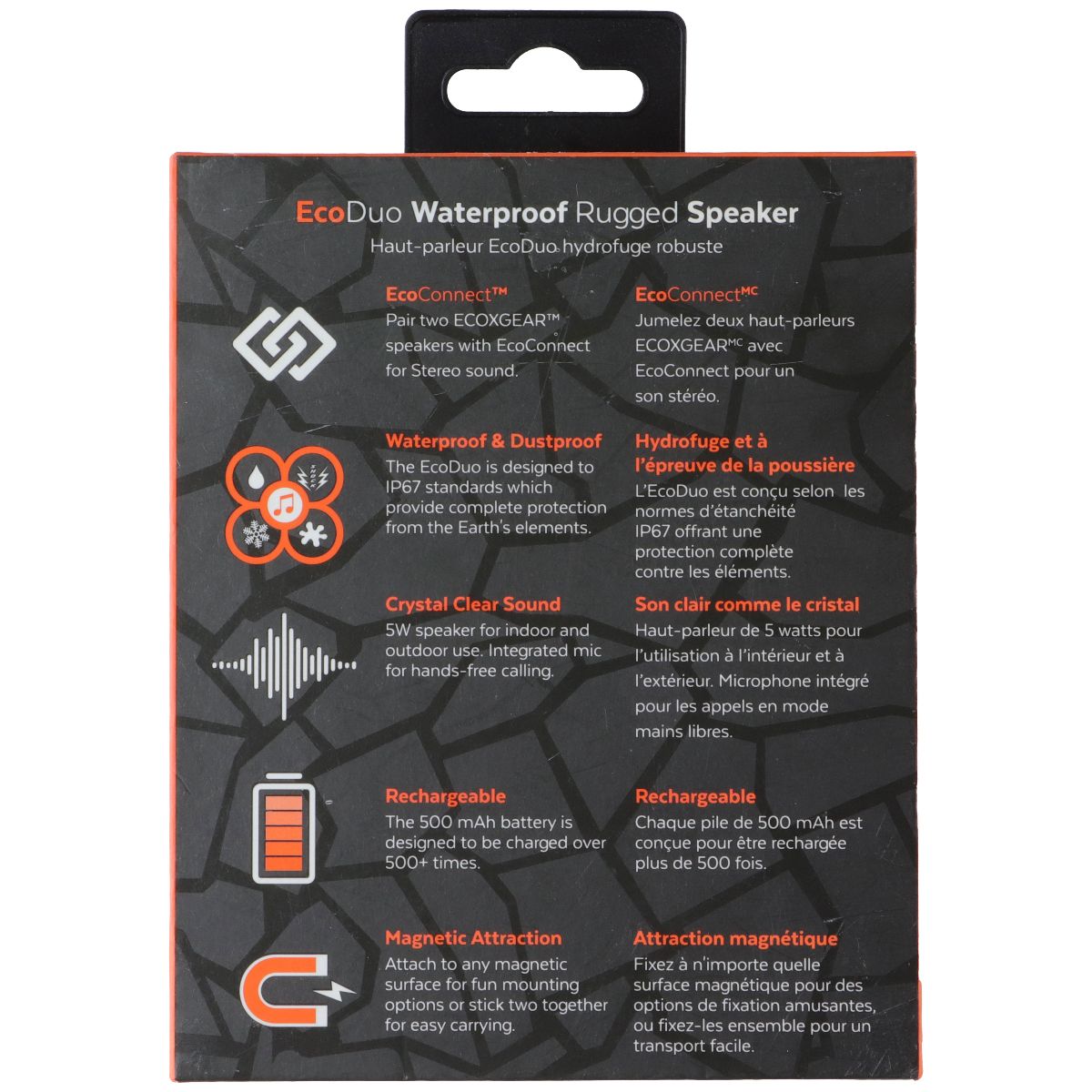 ECOXGEAR EcoDuo Waterproof Rugged Mini Portable Speaker - Blue (GDI-EXPB2102)