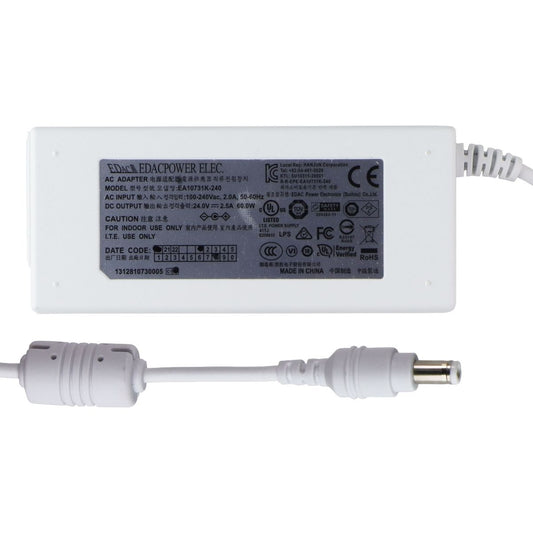 EDACPower 60W 24V/2.5A AC Adapter (EA10731K-240) - White Multipurpose Batteries & Power - Travel Adapters & Converters EDACPOWER - Simple Cell Bulk Wholesale Pricing - USA Seller
