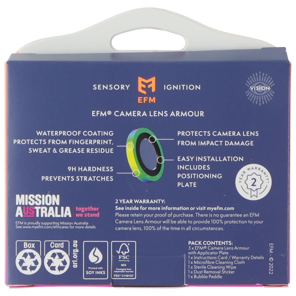 EFM Camera Lens Armour for Apple iPhone 14 Pro / 14 Pro Max - Rainbow