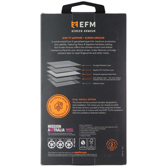 EFM Screen Armour TT Sapphire+ Protector for Oppo Find X2 Lite Cell Phone - Screen Protectors EFM - Simple Cell Bulk Wholesale Pricing - USA Seller