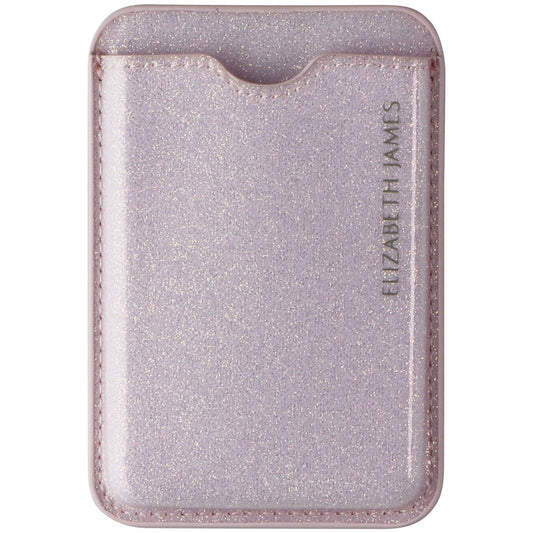 Elizabeth James Magnetic Card Holder for MagSafe - Blush Glitter Cell Phone - Mounts & Holders Elizabeth James - Simple Cell Bulk Wholesale Pricing - USA Seller