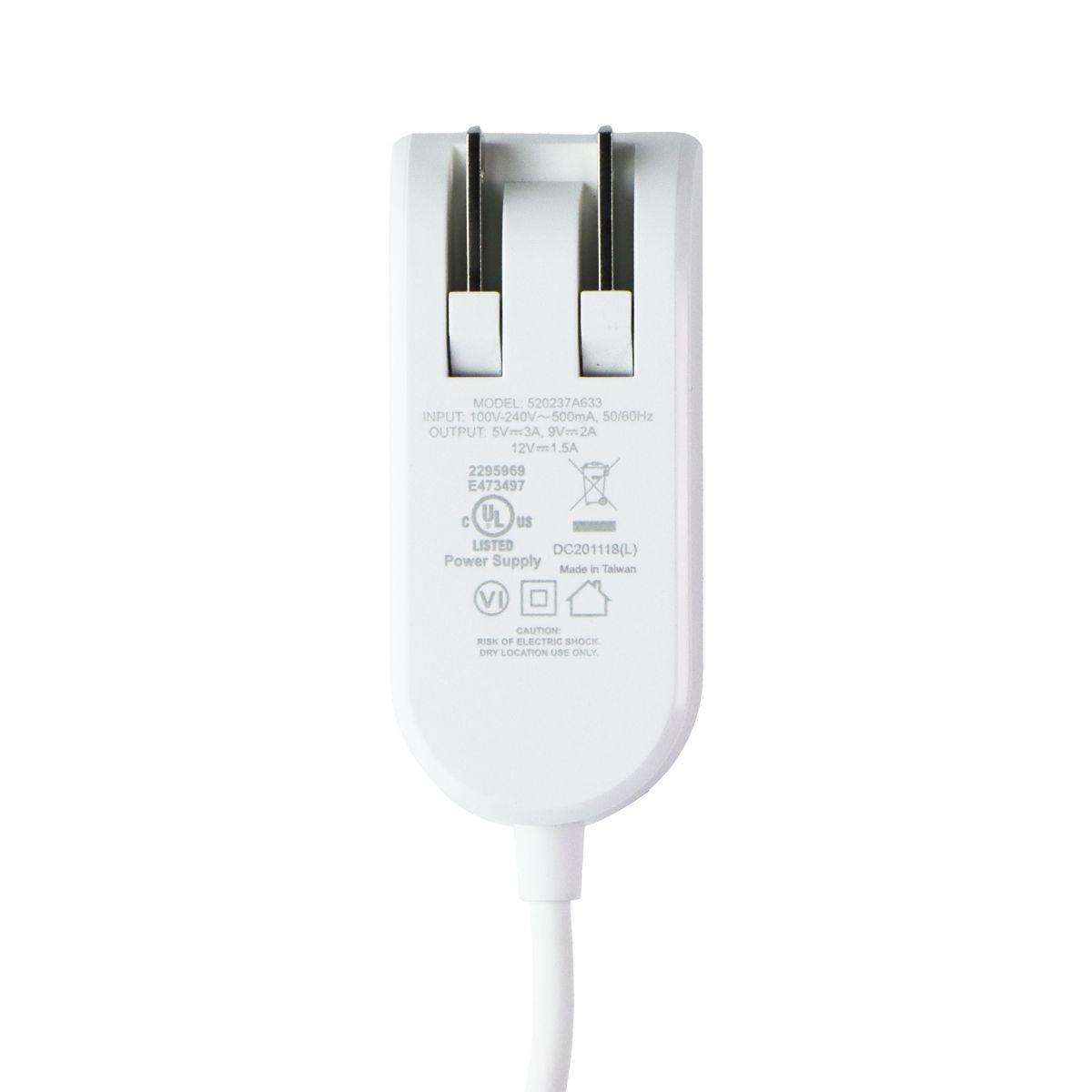 Elixage (5V/3A) 5-FT USB-C Wired Wall Charger - White (520237A633) Cell Phone - Chargers & Cradles Elixage - Simple Cell Bulk Wholesale Pricing - USA Seller