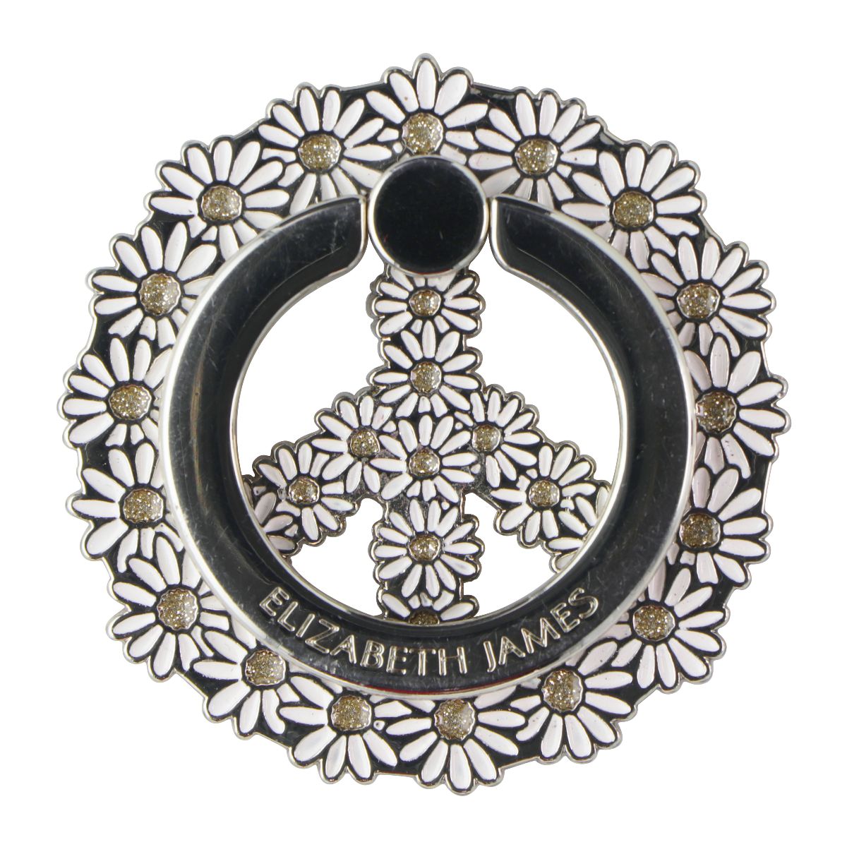 Elizabeth James Magnetic Ring and Phone Grip - Daisy Peace Cell Phone - Mounts & Holders Elizabeth James - Simple Cell Bulk Wholesale Pricing - USA Seller