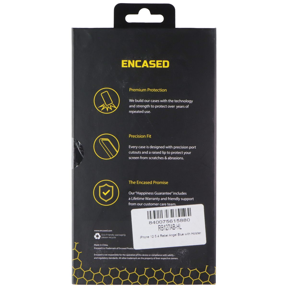 Encased Premium Protection Case + Holster for iPhone 12 Mini - Rebel Angel Blue Cell Phone - Cases, Covers & Skins Encased - Simple Cell Bulk Wholesale Pricing - USA Seller