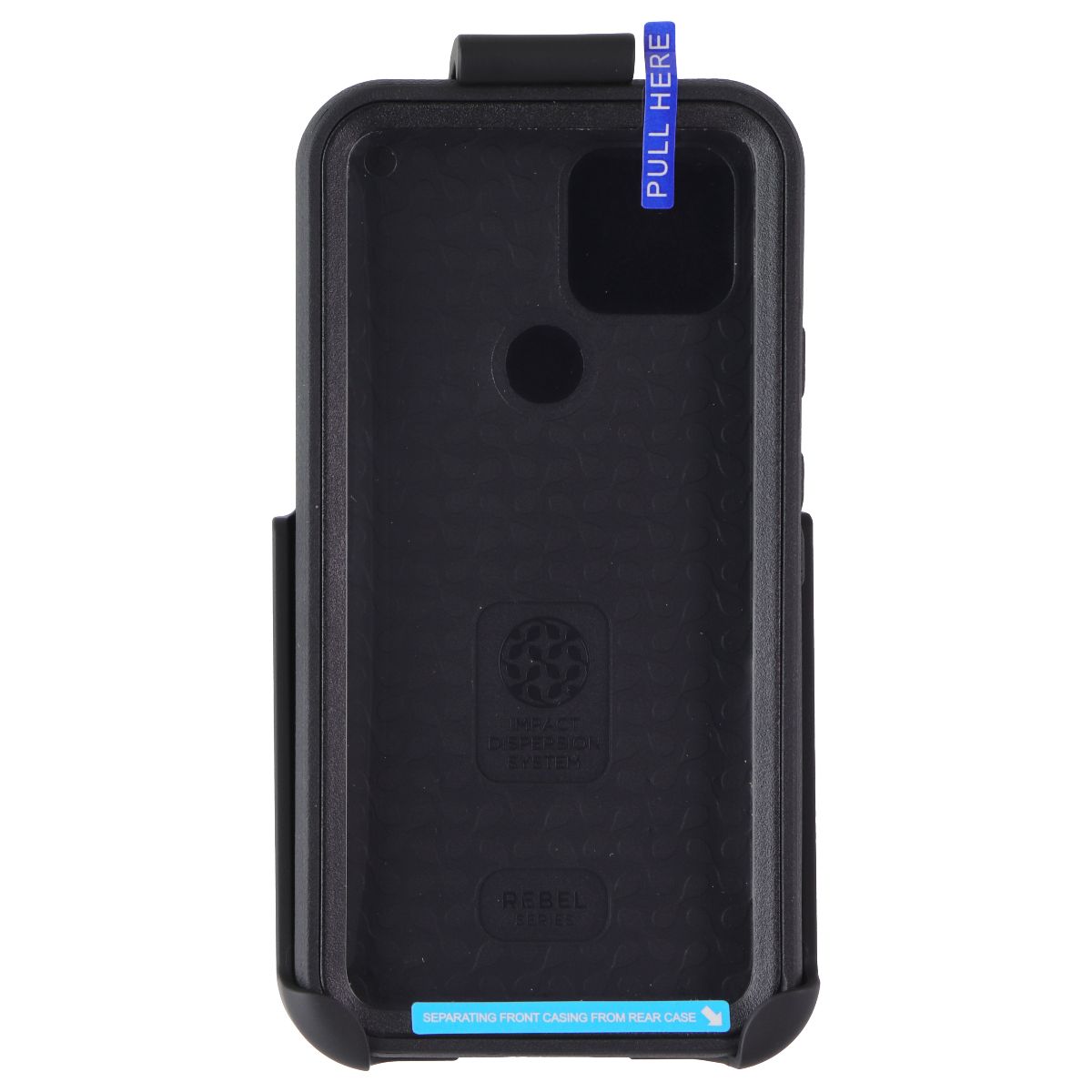 Encased Rebel Shield Case/Screen Protector/Holster for Google Pixel 5 - Black Cell Phone - Cases, Covers & Skins Encased - Simple Cell Bulk Wholesale Pricing - USA Seller