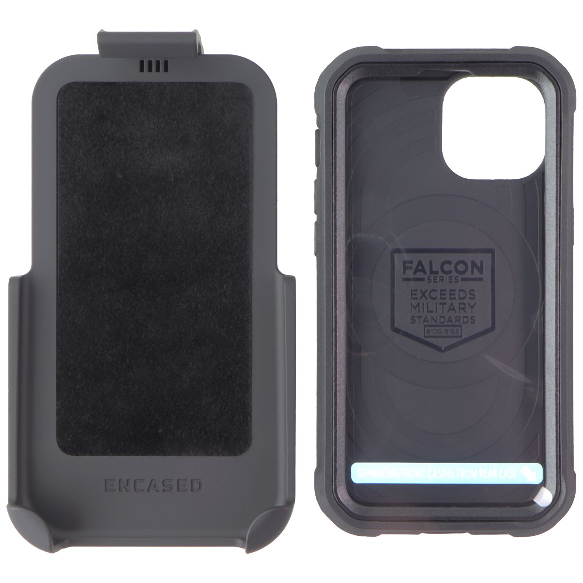 Encased Falcon Shield Case for Apple iPhone 13 Mini - Black Cell Phone - Cases, Covers & Skins Encased - Simple Cell Bulk Wholesale Pricing - USA Seller