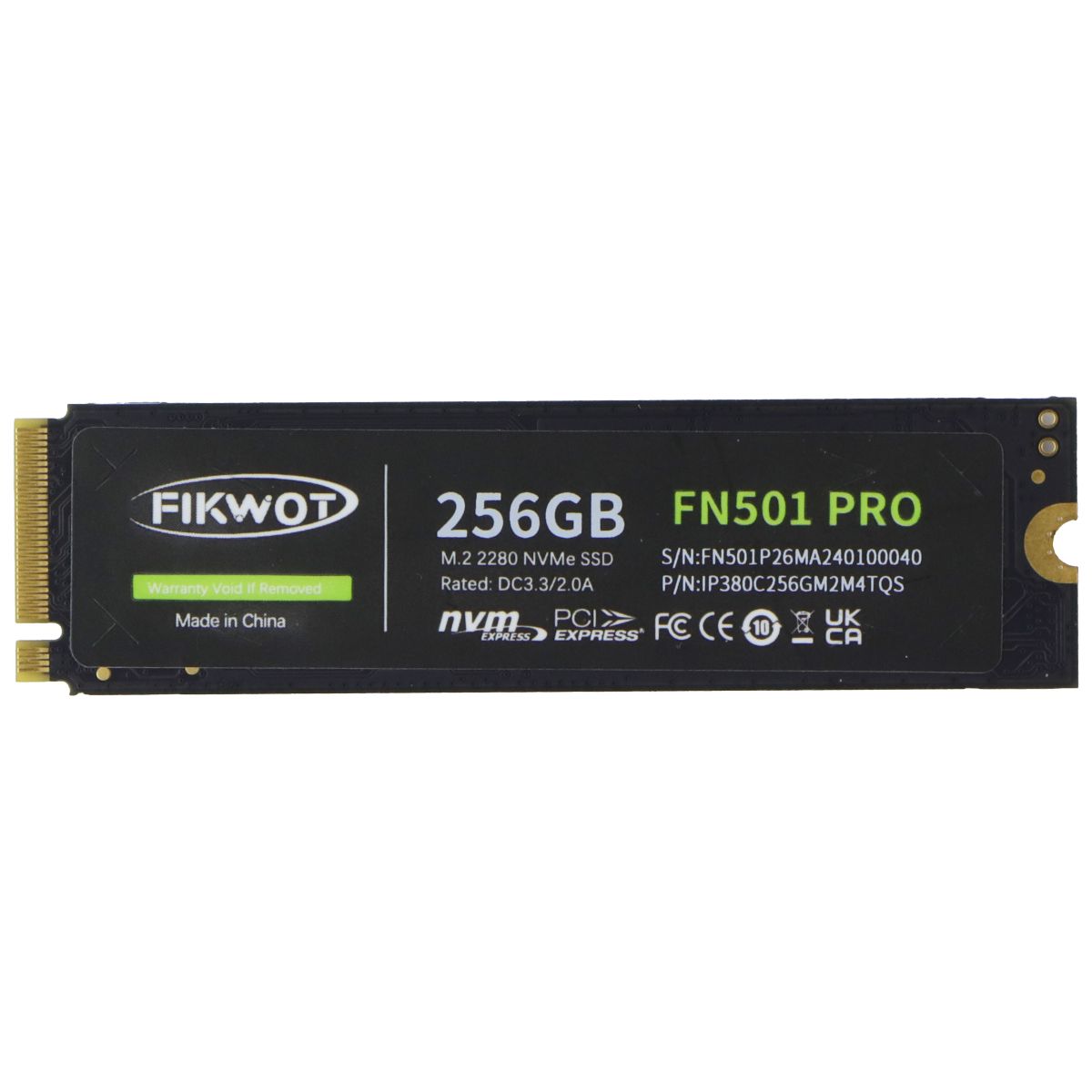 FIKWOT (256GB) FN501 Pro NVMe Internal Solid State Drive - M.2 2280 PCIe Gen3 x4 Digital Storage - Solid State Drives FIKWOT - Simple Cell Bulk Wholesale Pricing - USA Seller