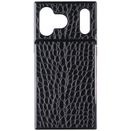 Flaunt Square Series Hard Case for Apple iPhone 17 Pro Max - Black Croc Leather