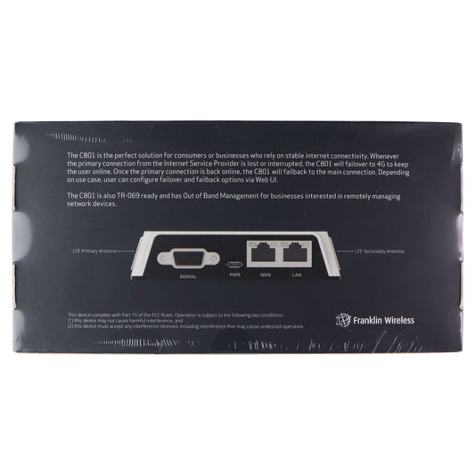 Franklin Wireless 4G Fixed Router (C801) - White Networking - Enterprise Routers Franklin Wireless - Simple Cell Bulk Wholesale Pricing - USA Seller