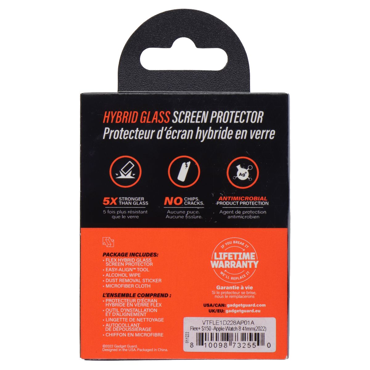 Gadget Guard Flex Series Screen Protector for Apple Watch 8 (41mm) 2022 - Clear Smart Watch Accessories - Screen Protectors Gadget Guard - Simple Cell Bulk Wholesale Pricing - USA Seller