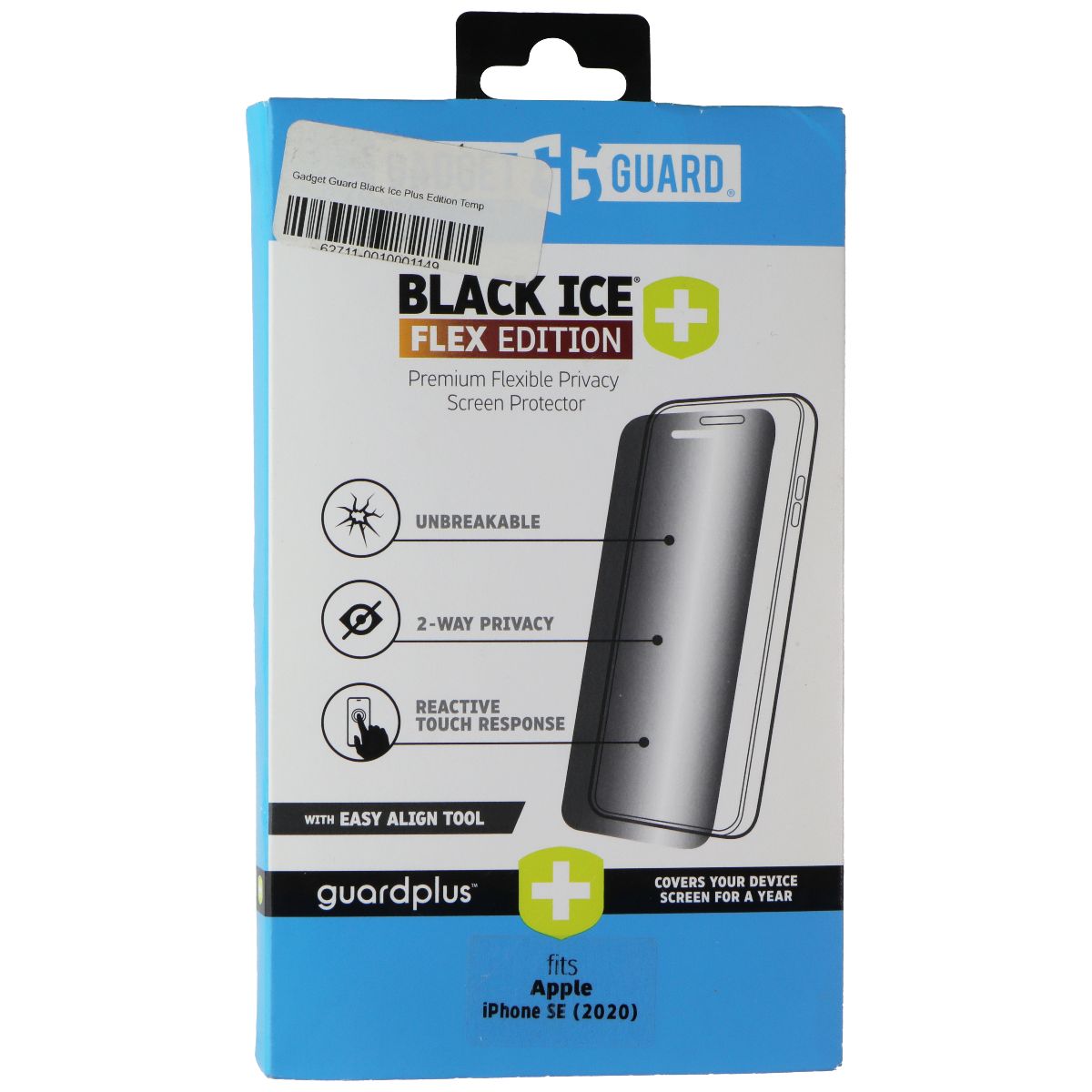Gadget Guard Black Ice+ Flex Screen Protector for Apple iPhone SE - Privacy Cell Phone - Screen Protectors Gadget Guard - Simple Cell Bulk Wholesale Pricing - USA Seller